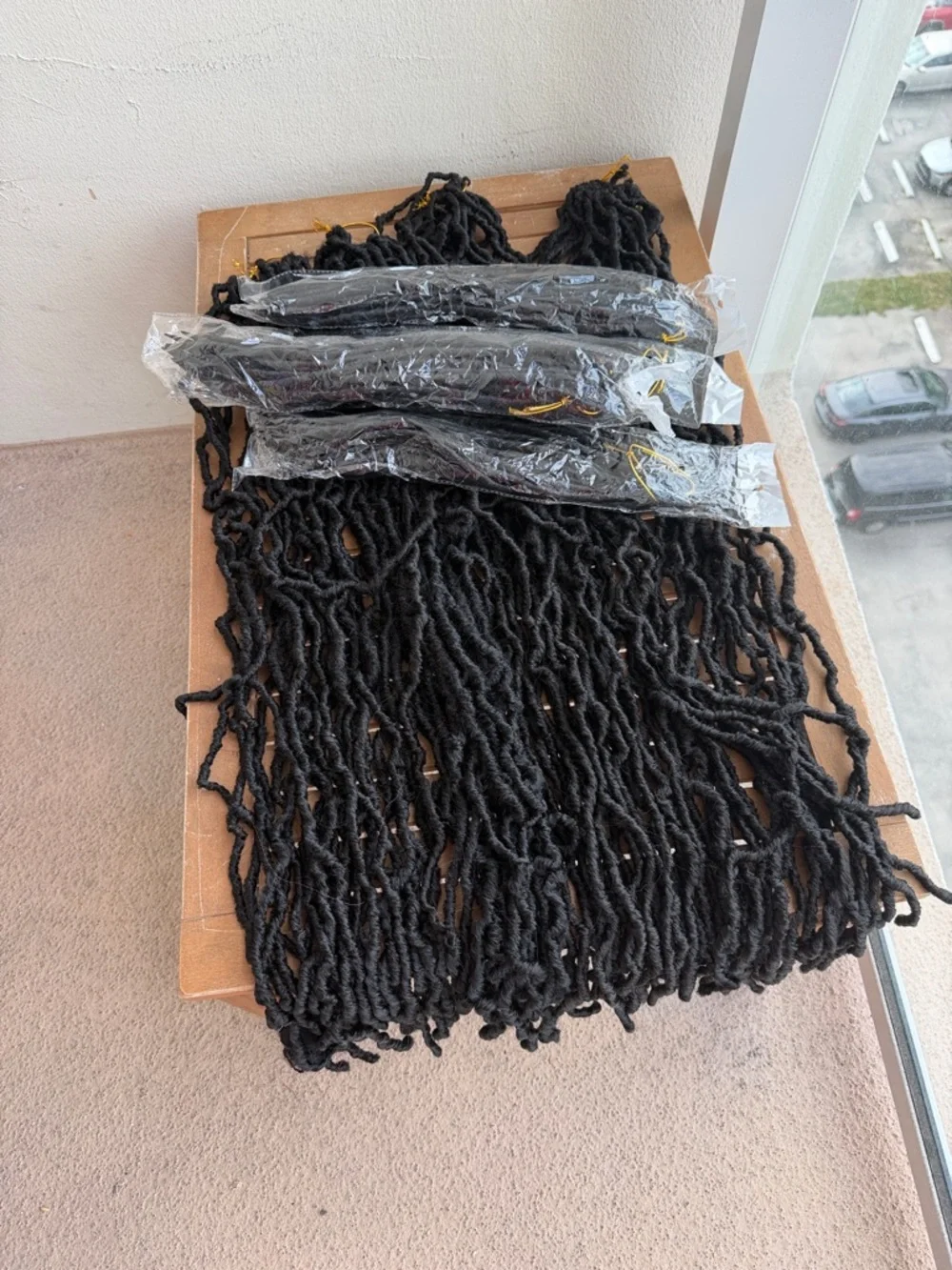 💯Sales Long Faux Locs Crochet Braids - Black 4 pack 30inch with 4pack of 10inch
